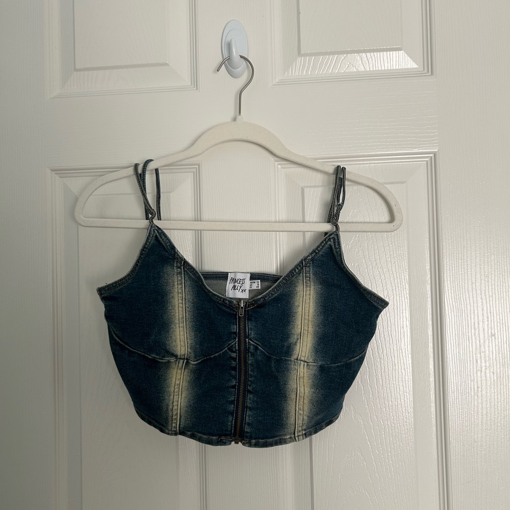 Vintage Havana Denim Crop Top